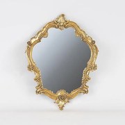 Καθρέπτης Τοίχου 751-12035 30,7x2,4x39,5cm Gold Estheti Home Γυαλί,Polyresin