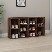 vidaXL Παπουτσοθήκη Καπνιστή Δρυς 103x30x54,5 εκ. Επεξεργασμένο Ξύλο