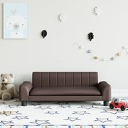 vidaXL Καναπές Παιδικός Καφέ 90 x 53 x 30 εκ. από Συνθετικό Δέρμα