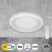 MELINA 61041 Πλαφονιέρα Οροφής Κύκλος LED CCT 55W 6376lm 120° AC 220-240V