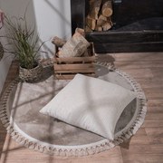 Μαξιλαροθήκη Διακοσμητική Δαπέδου Melrose 01 Ecru Teoran 65Χ65 Ακρυλικό,Βαμβάκι, Polyester