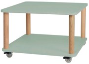 Τραπεζάκι Βοηθητικό Τροχήλατο Ashme ASHMEROLLST17 64x64x42,5cm Sage Green