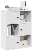 vidaXL Βιβλιοθήκη Λευκή 60x24x76,5 εκ. από Επεξεργασμένο Ξύλο