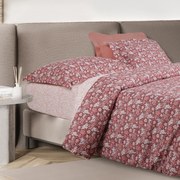 Σετ Παπλωματοθήκη Polycotton Υπέρδιπλη 220x240εκ. Casual 5433 Bordeaux-Nude Das Home