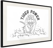 Αφίσα - Inner Tiger - 60x40 - Μαύρο - Με πασπαρτού