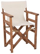 Καρέκλα - Πολυθρόνα Σκηνοθέτη ΛΗΜΝΟΣ C11518.01 Καρυδί με Εκρού Καραβόπανο 58x48x88 εκ. 58x48x88 εκ.