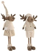 Χριστουγεννιάτικο Στολίδι Home ESPRIT Λευκό Μπεζ 25 x 18 x 44 cm (x2)