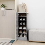 vidaXL Παπουτσοθήκη Γκρι Σκυροδέματος 32 x 35 x 92 εκ. από Μοριοσανίδα