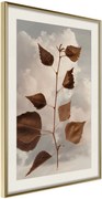 Αφίσα - Leaves in the Clouds - 40x60 - Χρυσό - Με πασπαρτού