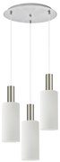 SE21-NM-4-3NM-GL3 ADEPT TUBE Nickel Matt Pendant White Glass+