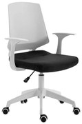 Πολυθρόνα Γραφείου BS1150-W 01.0041 62Χ54Χ92/102cm White-Black