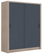 VANITY Ντουλάπα Δίφυλλη - Συρόμενη, Αποχρώσεων Sonoma Oak &amp; Grey