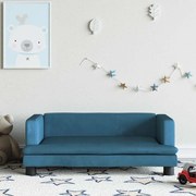 vidaXL Καναπές Παιδικός Μπλε 80 x 45 x 30 εκ. από Βελούδο