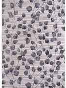 Χαλί "FAYNO" σε χρώμα μπεζ με γκρι φύλλα 133x190 700-01313
