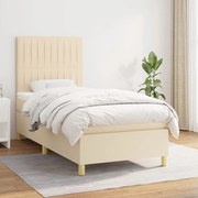 ΚΡΕΒΑΤΙ BOXSPRING ΜΕ ΣΤΡΩΜΑ ΚΡΕΜ 90X200 ΕΚ.ΥΦΑΣΜΑΤΙΝΟ 3142470