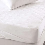 Επίστρωμα Καπιτονέ 130 Με Λάστιχο White Ρυθμός Μονό 100x200cm Βαμβάκι-Πολυέστερ