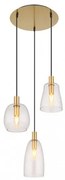 Κρεμαστό Φωτιστικό Οροφής 3xE14 Garri Globo Lighting 15789-3HM Διάφανο