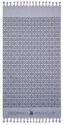 Πετσέτα Θαλάσσης - Παρεό 3839 Grey-Black Greenwich Polo Club Θαλάσσης 90x170cm 100% Βαμβάκι