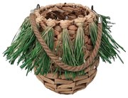 Φανάρι Ψάθινο Με Λαβή Μπεζ-Πράσινο ESPIEL Δ27x34εκ. LUG103