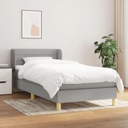 ΚΡΕΒΑΤΙ BOXSPRING ΜΕ ΣΤΡΩΜΑ ΑΝΟΙΧΤΟ ΓΚΡΙ 100X200 ΕΚ. ΥΦΑΣΜΑΤΙΝΟ 3126861