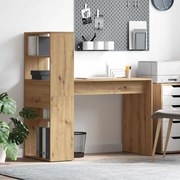 vidaXL Γραφείο artisan δρυς 113 x 54 x 120 εκ. Επεξεργασμένο ξύλο