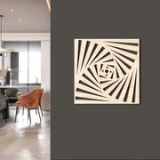 Intra απο ξύλο plywood 3mm-4mm πάχος - Γεωμετρική Ξύλινη Διακόσμηση Τοίχων Δίασταση 30x30 cm Intraeaxys-r1zq0y21