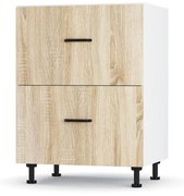 Modest Κάτω Ντουλάπι με 2 συρτάρια Σονόμα 60x48x82cm LD1160M01