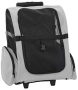 vidaXL Καρότσι Κατοικίδιων 3 σε 1 Γκρι 48x32x(57-106) εκ. από Ύφασμα Oxford