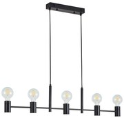 Φωτιστικό Οροφής - Ράγα Adept 77-8249 95x5x120cm 5xE27 60W Black Homelighting