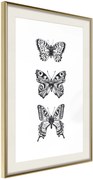 Αφίσα - Butterfly Collection III A - 40x60 - Χρυσό - Με πασπαρτού