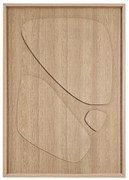 Έργο Τέχνης Composition Woody Minimalist Τοίχου Φυσικό Ξύλο Oak 45x65 cm INCADO
