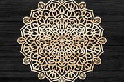 Intra απο ξύλο plywood 3mm-4mm πάχος 3D Mandala για Cricut Δίασταση 30x30 cm INTRAFABR-74286451