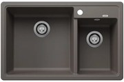 Blanco Legra 8 Volcano Grey SILGRANIT® PuraDur® Γρανιτένιος Ένθετος Νεροχύτης 78x50cm