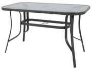 Τραπέζι Rio 140x80cm Μεταλ.Ανθρακί