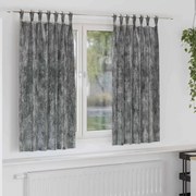 vidaXL Κουρτίνα με κουρτίνες 2 pcs Γκρι 175 x 140 εκ. Βελούδο