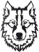 Διακοσμητικό Τοίχου Wolf 805BSG1070 38x50cm Black Wallity Μέταλλο