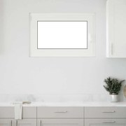vidaXL Παράθυρο Υπογείου "RISOR" 90x50 εκ. Ανακλινόμενο & Περιστρεφόμενο DIN Αριστερά Λευκό