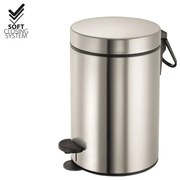 Χαρτοδοχείο 3lt Soft Closιng System Brushed Nickel Sanco Waste Bins 90689-A73