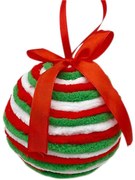 Χριστουγεννιάτικη Μπάλα Ριγέ 07.207651 Φ10cm Multi