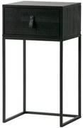 Nightstand Eladro Zola nightstand with drawer black 30cm X 36cm X Υ75cm 373673-Z-0071