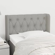 vidaXL Κεφαλάρι με Πτερύγια Ανοιχτό Γκρι 83x16x78/88 εκ. Υφασμάτινο
