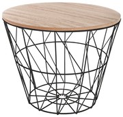 ΒΟΗΘΗΤΙΚΟ ΤΡΑΠΕΖΙ ΣΑΛΟΝΙΟΥ JACOT PAKOWORLD OAK-ΜΑΥΡΟ Φ38X30,5ΕΚ