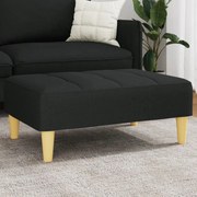 Υποπόδιο Μαύρο 77x55x31 εκ. Υφασμάτινο 4007364