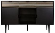 Κομότα - Μπουφές Range Fylliana Μαύρο - Φυσικό 120x39.5x76 εκ. 120x39.5x76 εκ.