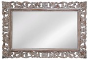 Artekko Mirroki Ξύλινος Λευκός Πατίνα Σκαλιστός Καθρέπτης Τοίχου (120x80)cm Artekko 667-4035