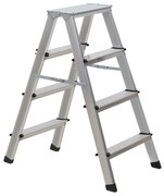 Σκάλα Double Step Perilla αλουμινίου 4+4 σκαλοπάτια 82,5εκ.-PER51086