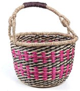 Καλάθι Διακοσμητικό Tide S 0680074 25x25x16cm Fuchsia-Multi Soulworks Seagrass