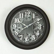 Ρολόι Τοίχου 753-12027 Φ30x8cm White-Black Estheti Home Πλαστικό