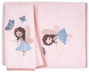 Σετ Πετσέτες 2τμχ Βαμβακερές Bebe Με Κέντημα Essential 8849 Dusty Rose-Pink Greenwich Polo Club