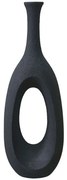 Βάζο 06-00-23622 27x20x76cm Black Marhome Υαλοβάμβακας